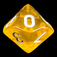 TDSO Bright Gem Topaz D10 Dice