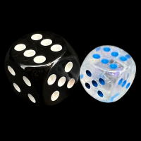 Chessex Borealis Icicle &amp; Light Blue Luminary 12mm Spot Dice
