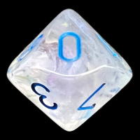 Chessex Borealis Icicle & Light Blue Luminary D10 Dice