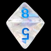 Chessex Borealis Icicle & Light Blue Luminary D8 Dice
