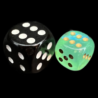 Chessex Borealis Maple Green & Yellow 12mm Spot Dice
