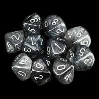 Chessex Borealis Maple Green & Yellow 10 x D10 Dice Set