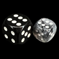 Chessex Borealis Light Smoke &amp; Silver Luminary 12mm Spot Dice