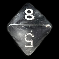 Chessex Borealis Light Smoke & Silver Luminary D8 Dice