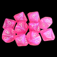 Chessex Borealis Maple Green & Yellow 10 x D10 Dice Set