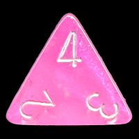 Chessex Borealis Pink & Silver Luminary D4 Dice