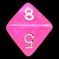 Chessex Borealis Pink & Silver Luminary D8 Dice