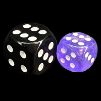 Chessex Borealis Purple & White Luminary 12mm Spot Dice