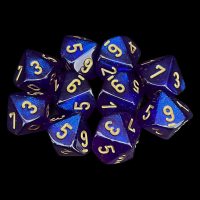 Chessex Borealis Maple Green & Yellow 10 x D10 Dice Set