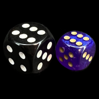 Chessex Borealis Royal Purple & Gold Luminary 12mm Spot Dice