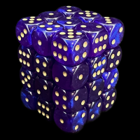 Chessex Borealis Royal Purple & Gold Luminary 36 x D6 Dice Set