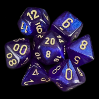 Chessex Borealis Maple Green & Yellow 7 Dice Polyset
