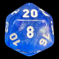 Chessex Borealis Sky Blue & White Luminary D20 Dice