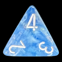 Chessex Borealis Sky Blue & White Luminary D4 Dice
