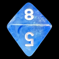 Chessex Borealis Sky Blue & White Luminary D8 Dice