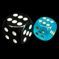 Chessex Borealis Teal & Gold Luminary 12mm Spot Dice