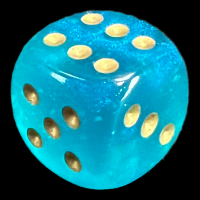 Chessex Borealis Maple Green & Yellow 16mm Spot Dice