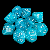 Chessex Cirrus Aqua 10 x D10 Dice Set