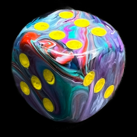 Chessex Festive Mosaic 16mm D6 Spot Dice
