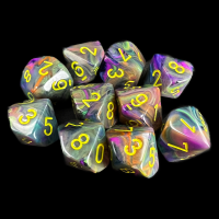 Chessex Festive Rio 10 x D10 Dice Set - Discontinued