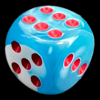Chessex Gemini Astral Blue & White 16mm D6 Spot Dice