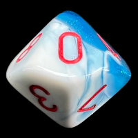 Chessex Gemini Astral Blue & White D10 Dice