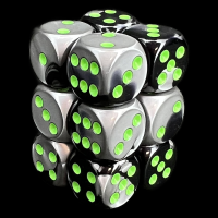 Chessex Gemini Black & Grey 12 x D6 Dice Set