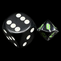 Chessex Gemini Black & Grey MINI D10 Dice