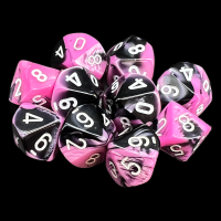 Chessex Gemini Black & Pink 10 x D10 Dice Set
