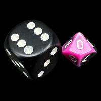 Chessex Gemini Black & Pink MINI D10 Dice