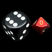 Chessex Gemini Black & Red MINI D10 Dice