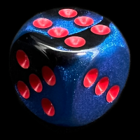 Chessex Gemini Black Starlight & Red 16mm D6 Spot Dice