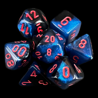 Chessex Gemini Black Starlight & Red 7 Dice Polyset
