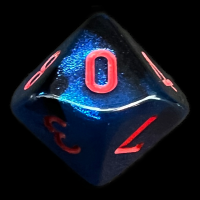 Chessex Gemini Black Starlight & Red D10 Dice