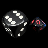 Chessex Gemini Black Starlight & Red MINI D10 Dice
