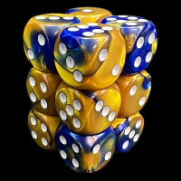 Chessex Gemini Blue & Gold 12 x D6 Dice Set