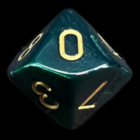Chessex Gemini Blue & Green D10 Dice