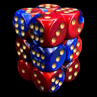 Chessex Gemini Blue & Red 12 x D6 Dice Set