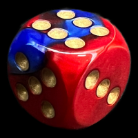 Chessex Gemini Blue & Red 16mm D6 Spot Dice
