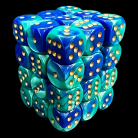Chessex Gemini Blue & Teal 36 x D6 Dice Set
