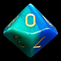 Chessex Gemini Blue & Teal D10 Dice