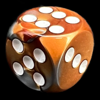 Chessex Gemini Copper & Steel 16mm D6 Spot Dice