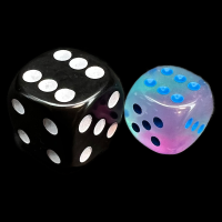 Chessex Gemini Gel Green & Pink 12mm D6 Spot Dice