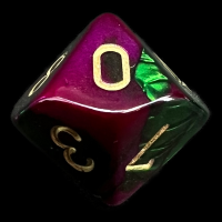 Chessex Gemini Green & Purple D10 Dice