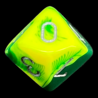 Chessex Gemini Green & Yellow D10 Dice