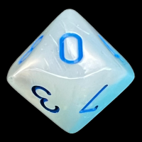 Chessex Gemini Pearl Turquoise & White D10 Dice