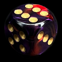 Chessex Gemini Purple & Red 16mm D6 Spot Dice