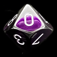 Chessex Gemini Purple & Steel D10 Dice