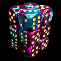 Chessex Gemini Purple & Teal 12 x D6 Dice Set