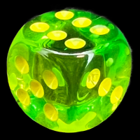 Chessex Gemini Translucent Green & Teal 16mm D6 Spot Dice